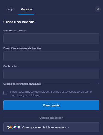 Registro y primeros pasos en Rainbet